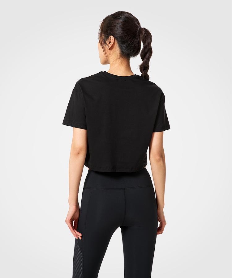 Womens short sleeve breathable cotton workout t-shirt | Yvettesports
